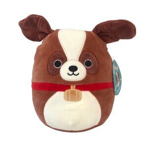 NWT Squishmallows 8" SASSAFRAS the Saint Bernard Plush Stuffed Dog 🐕